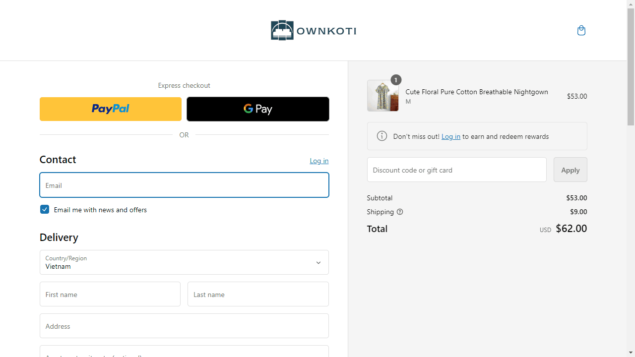 How to apply Ownkoti coupon code